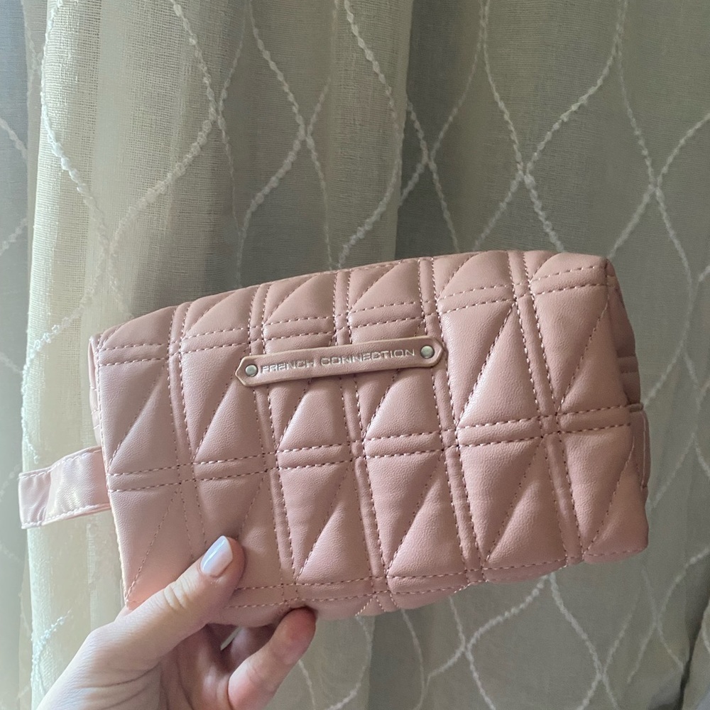 FRENCH Connection punk quilted cosmetics bag